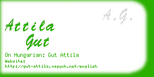 attila gut business card